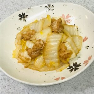 簡単♡白菜と油揚げのめんつゆ炒め